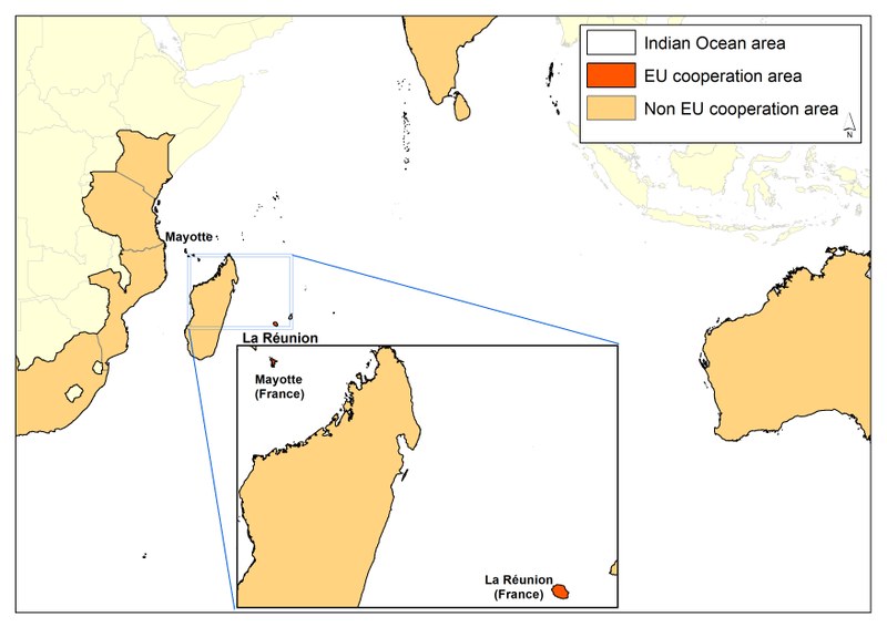 Indian Ocean area map